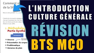 Révisions du BTS MCO #4 : Faire une introduction pour la Synthèse en CULTURE GENERALE