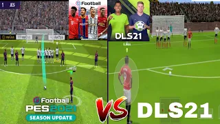 PES 2021 MOBILE VS (DLS 21) DREAM LEAGUE SOCCER 21 GAME COMPARISON | WHICH GAME IS BETTER ??