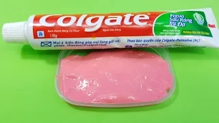 Colgate Toothpaste Slime with Sugar !!! , NO GLUE, NO BORAX, 2 Ingredients Toothpaste Slime