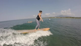 Dr. Marelle Getting Her Longboard Groove Back In Saladita Mexico