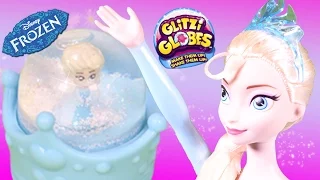 Glitzy Globes : Disney Frozen Movie + Queen Elsa glitter doll, Olaf, Sven, Kristoff
