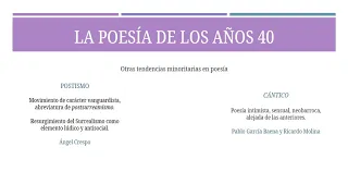 Tema 7 La poesía española desde la posguerra hasta finales de los años 50