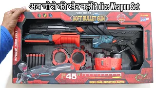 Police Weapons Toys Set Unboxing & Testing - Chatpat toy tv
