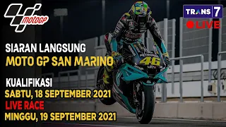 JADWAL SIARAN LANGSUNG MOTOGP SAN MARINO HARI INI MINGGU 19 SEPTEMBER 2021 LIVE TRANS 7 LINK STREAM