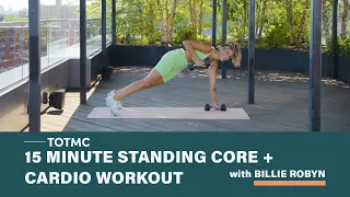 15 Minute Standing Core and Cardio Workout | Trainer of the Month Club | Well+Good