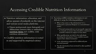 Chapter 9 - Nutrition | NASM CPT