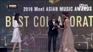 [HD] [161202] 2016 MAMA In Hong Kong    EXO Baekhyun & Miss A Suzy - Best Collaboration Award 最佳合作奖