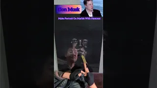 make art on glass with hammer Elon Musk