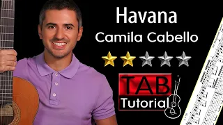 Havana by Camila Cabello | classical guitar tutorial + Sheet and Tab | fingerstyle