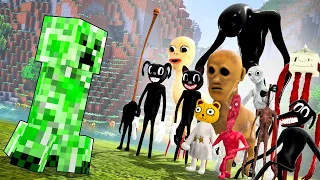 CREEPER VS TREVOR HENDERSON CREATURES! Minecraft vs Garry's Mod! (Gmod Sandbox)