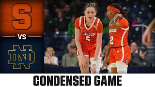 Syracuse vs. Notre Dame Condensed Game | 2023-24 ACC Women’s Basketball