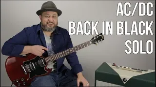 "Back in Black" Solo Guitar Lesson - AC/DC Angus Guitar Solo Lesson