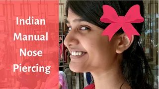 Indian Manual Nose Piercing (in 2 minutes) #nosepiercing
