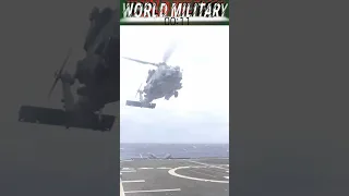 MH-60R Helicopter Takes Off Aboard Cruiser USS Chancellorsville #shorts #shortsvideo #shortvideo