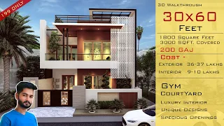 30x60 North Facing House Plan | 30*60 Home Tour | 1800 Square Feet | 30by60 House Design | HDZ