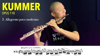 Kummer Flute Etude No. 3 (Allegretto poco moderato) from "24 Études mélodiques"