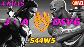 AW: ¤J•A¤ vs. DSVG  | S44W5 | 4 Dövüş | SAVAŞ NASIL SATILIR - Marvel Contest of Champions