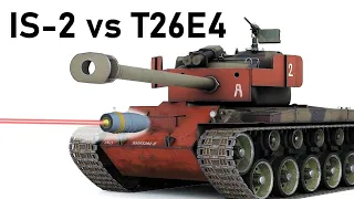 IS-2 vs SUPER PERSHING | 122mm BR-471B Spaced Armour Piercing Simulation