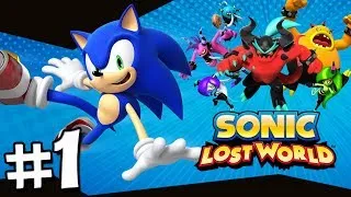 Sonic Lost World Gameplay Walkthrough Part 1 - Windy Hill Zone 1 (Wii U)