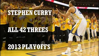 Stephen Curry ALL 42 THREES in the 2013 Playoffs