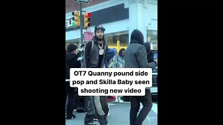 Ot7 Quanny , poundside pop and skilla baby shooting music video philly #phily meek mill #meekmill