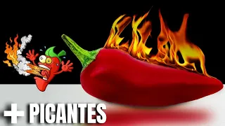 🔥 As 7 Pimentas Mais ARDIDAS do Mundo (Explosivas e Super Quentes + Ardência Extrema)