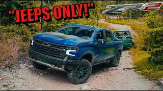 I Took My NEW Silverado Zr2 To A JEEP ROCK CRAWL EVENT!! *UNSTOPPABLE*