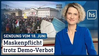 Maskenpflicht trotz Demo-Verbot | hessenschau vom 18.06.2021