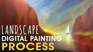 Landscape Digital Painting Process | Concept Art Breakdown | Tutorial