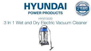 HYUNDAI HYVI10030 3000W Triple Motor 3 IN 1 Wet and Dry Electric HEPA Filtration Vacuum Cleaner