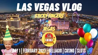 Las Vegas Vlog | Day 1 | Bellagio, Cosmopolitan Slot Play | Birthday Trip! Feb. 2023