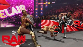 WWE 2K24 RAW SHAYNA BASZLER & ZOEY STARK ATTACK BIANCA BELAIR & JADE CARGILL