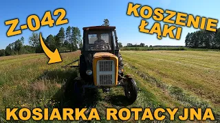 Koszenie łąki - kosiarka rotacyjna Z-042 + Ursus C-360