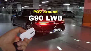 2022 Genesis G90 Long wheel base 3.5 T-GDi AWD POV exterior and interior