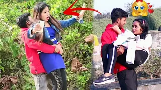 Girl's hold on my Arm's (epic reaction) || pappu prankster