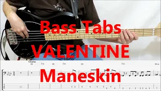 Maneskin - Valentine (BASS COVER TABS) preview