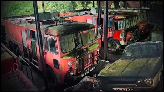 "THIEVES" stole and damaged abandoned vintage cars and fire trucks!