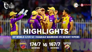 ILT20 S2 | English - HIGHLIGHTS | Desert Vipers V/S Sharjah Warriors - T20 Cricket | 28th Jan