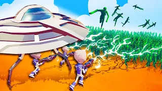 TABS Massive ZOMBIE Invasion vs Alien UFOs in Totally Accurate Battle Simulator Mods