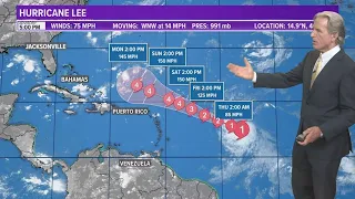 Lee upgraded to hurricane, could become Category 5