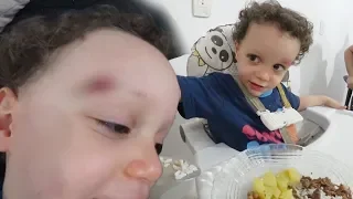 MEU FILHO BATEU A CABEÇA E NÃO QUER COMER! ROTINA NOTURNA