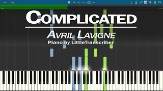Avril Lavigne - Complicated (Piano Cover) Synthesia Tutorial by LittleTranscriber