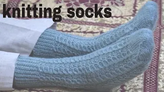 Knitting long socks for both [men and women] Hindi