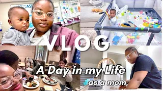 VLOG ♡:A DAY IN THE LIFE as a mom|BABY 6-MONTH DOCTOR APPT,AMAZON Package,Clean with me