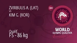 Qual. FS - 86 kg: G. KIM (KOR) df. A. ZVIRBULIS (LAT) by TF, 10-0