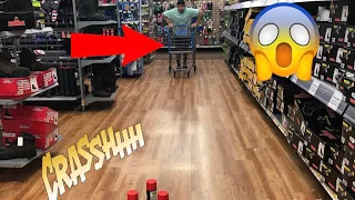 SHOPPING CART BOWLING IN WALMART!