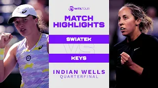 Iga Swiatek vs. Madison Keys | 2022 Indian Wells Quarterfinal | WTA Match Highlights