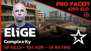 EliGE Complexity SMURFING on FACEIT 🔥 w/JT (OVERPASS) FACEIT LVL 10 / CSGO POV / Aug 20, 2023