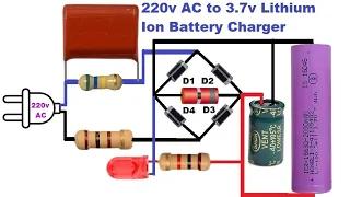 DIY 220V AC to 3.7V Lithium Battery Charger