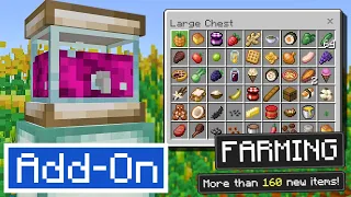 The BEST FARMING and Cooking Addon for Minecraft Bedrock Edition [FARMING Review]